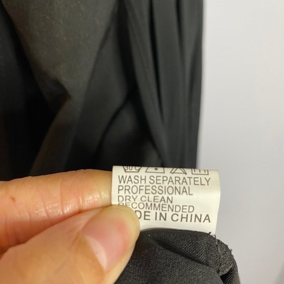 PASSION FUSION Black Maxi Dress Gold Trim - Picture 9 of 12